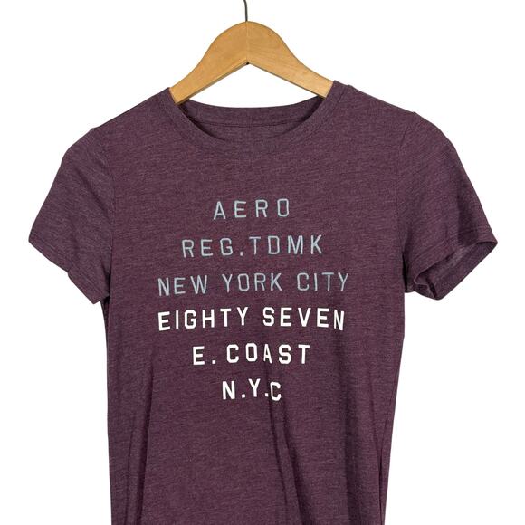 NEW! Aeropostale Classic Crew Tee Floral Print White Cap Sleeve Casual - XL - Picture 2 of 4